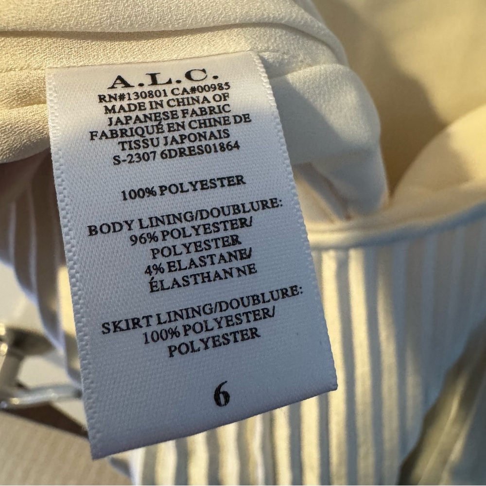A.L.C. Ivory Pleated Maxi Dress with Twist Front Cutouts - Picture 7 of 7